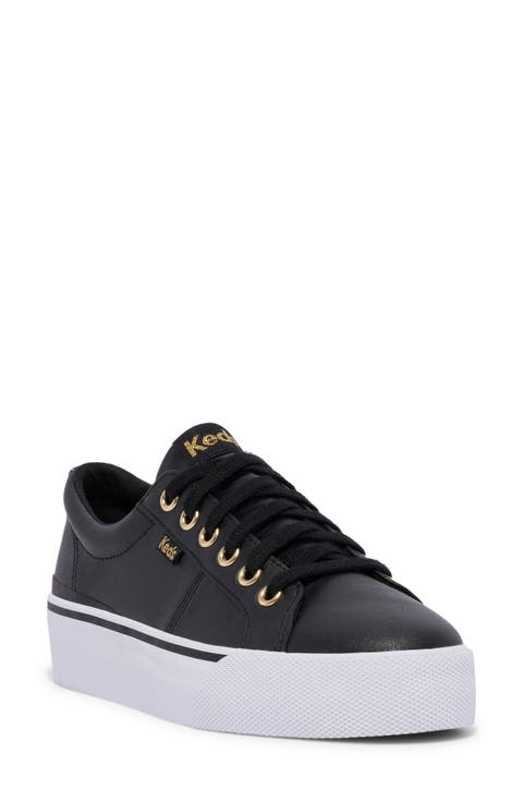 Jump Kick Duo Leather Lace-Up Sneaker (Women)
