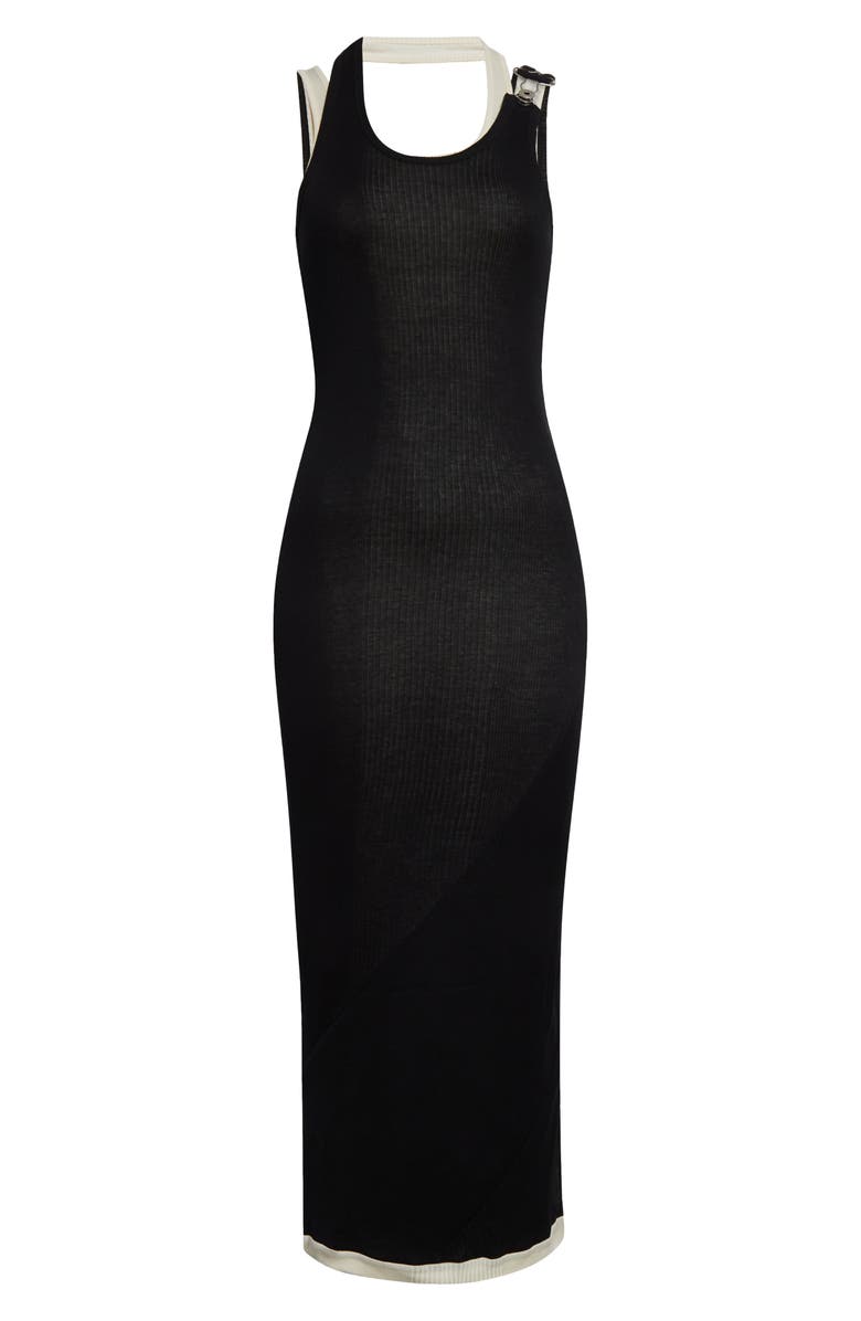 Jean Paul Gaultier Twisted Double Layer Rib Tank Dress, Alternate, color,