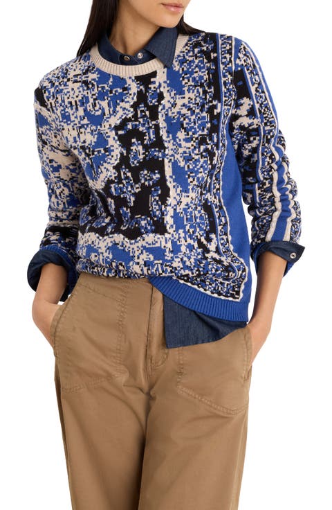 Bandana Jacquard Crewneck Sweater