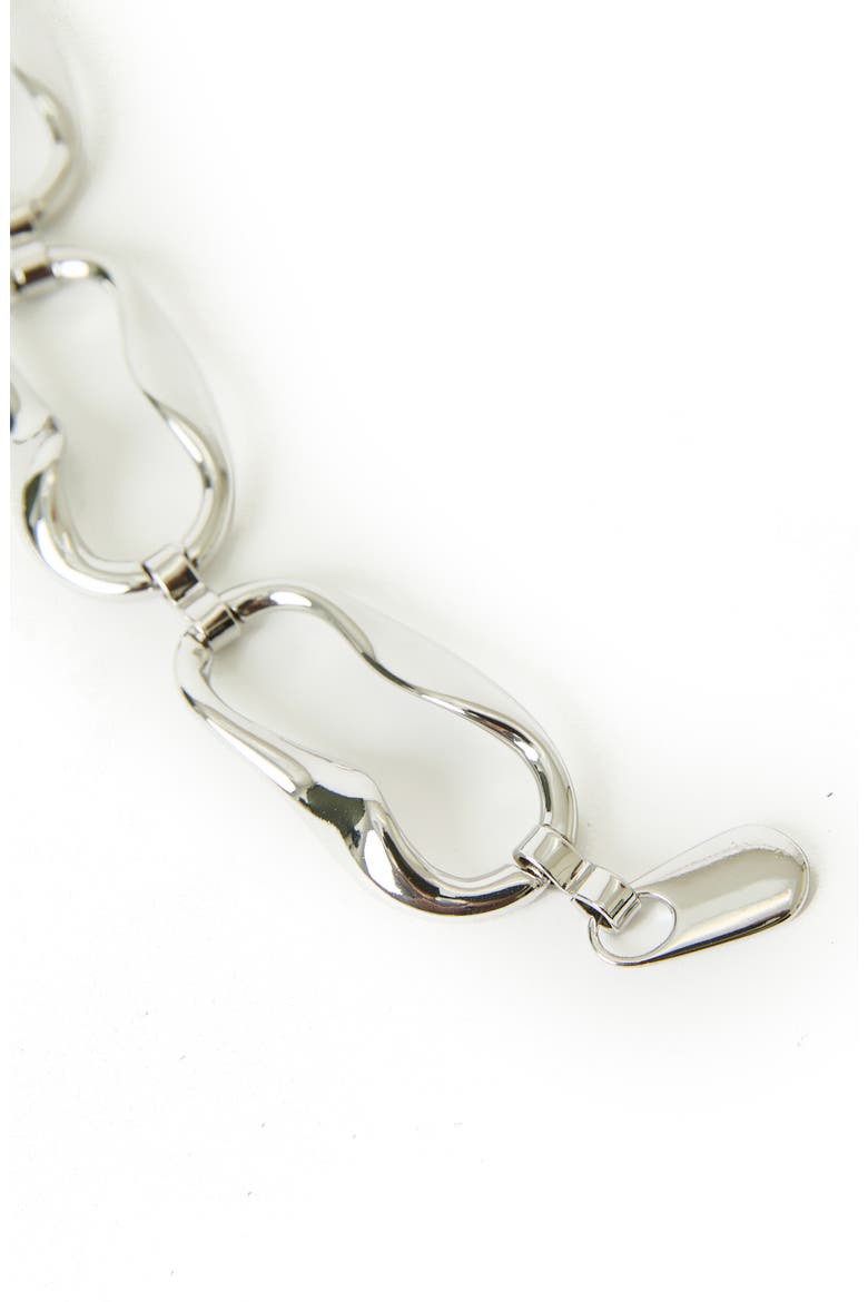 Alessa Sculpted Chain Belt, Alternate, color, SILVER