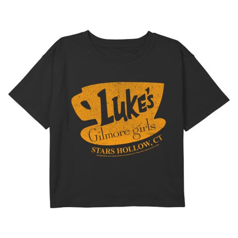 Girl's Gilmore Girls Luke's Dinner Distressed Logo  Graphic T-Shirt