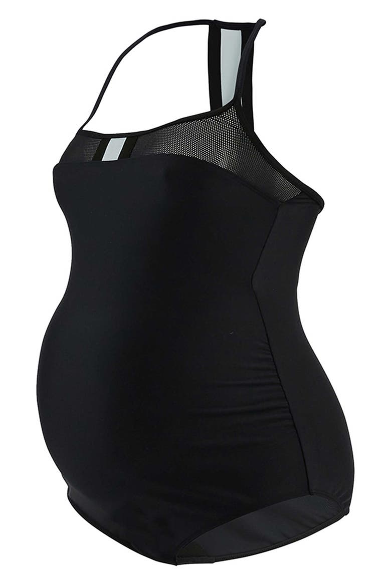 Roxana Maternity swimsuit, Alternate, color, BLACK
