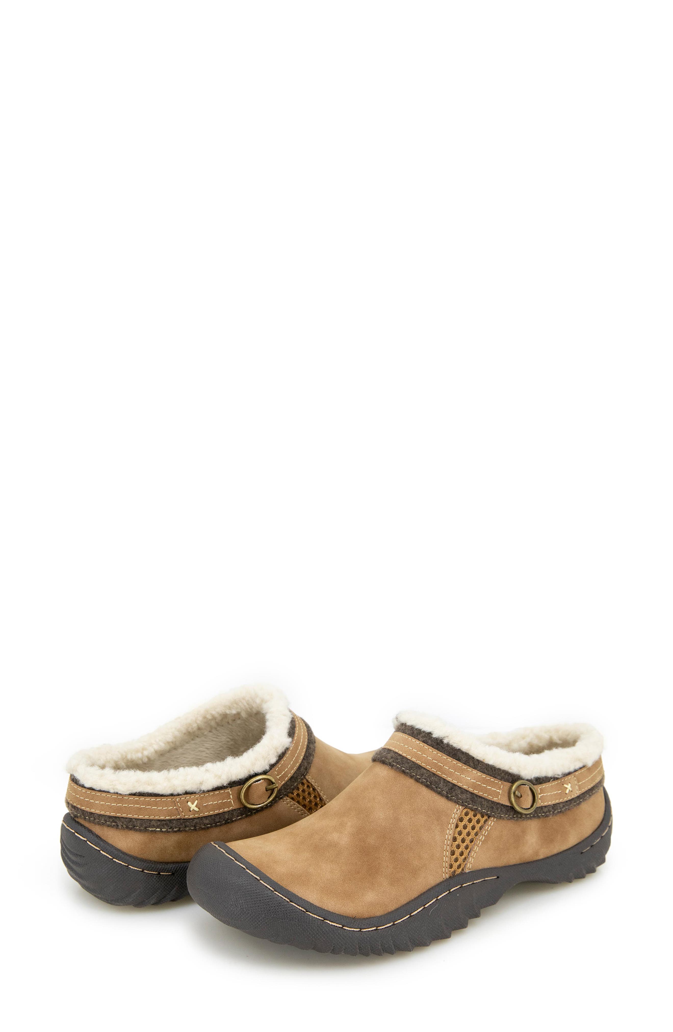 Ginger Faux Fur Lined Clog, Alternate, color, TAN