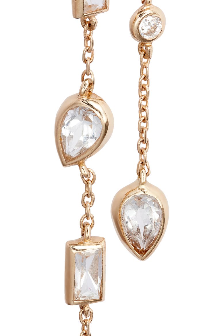 Cléo Eliana Double Chain Drop Earrings, Alternate, color, GOLD