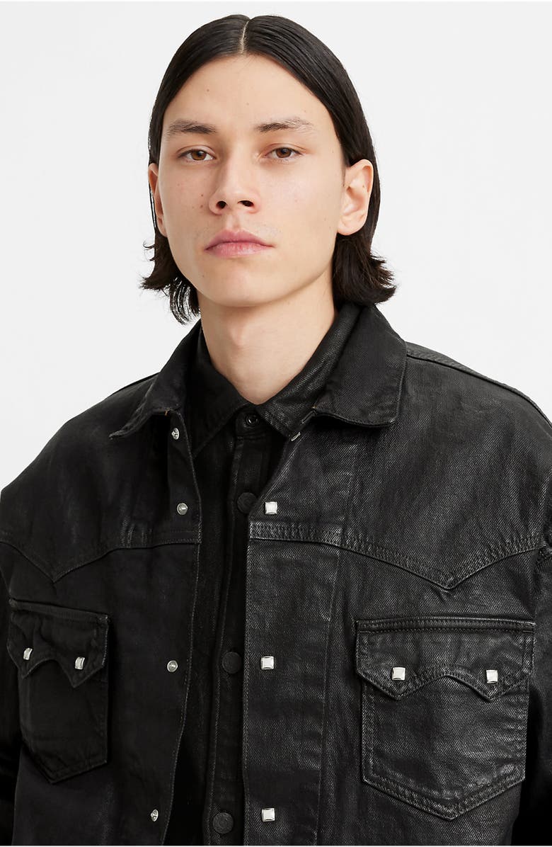 Levi's<sup>®</sup> Coated Denim Trucker Jacket, Alternate, color, 