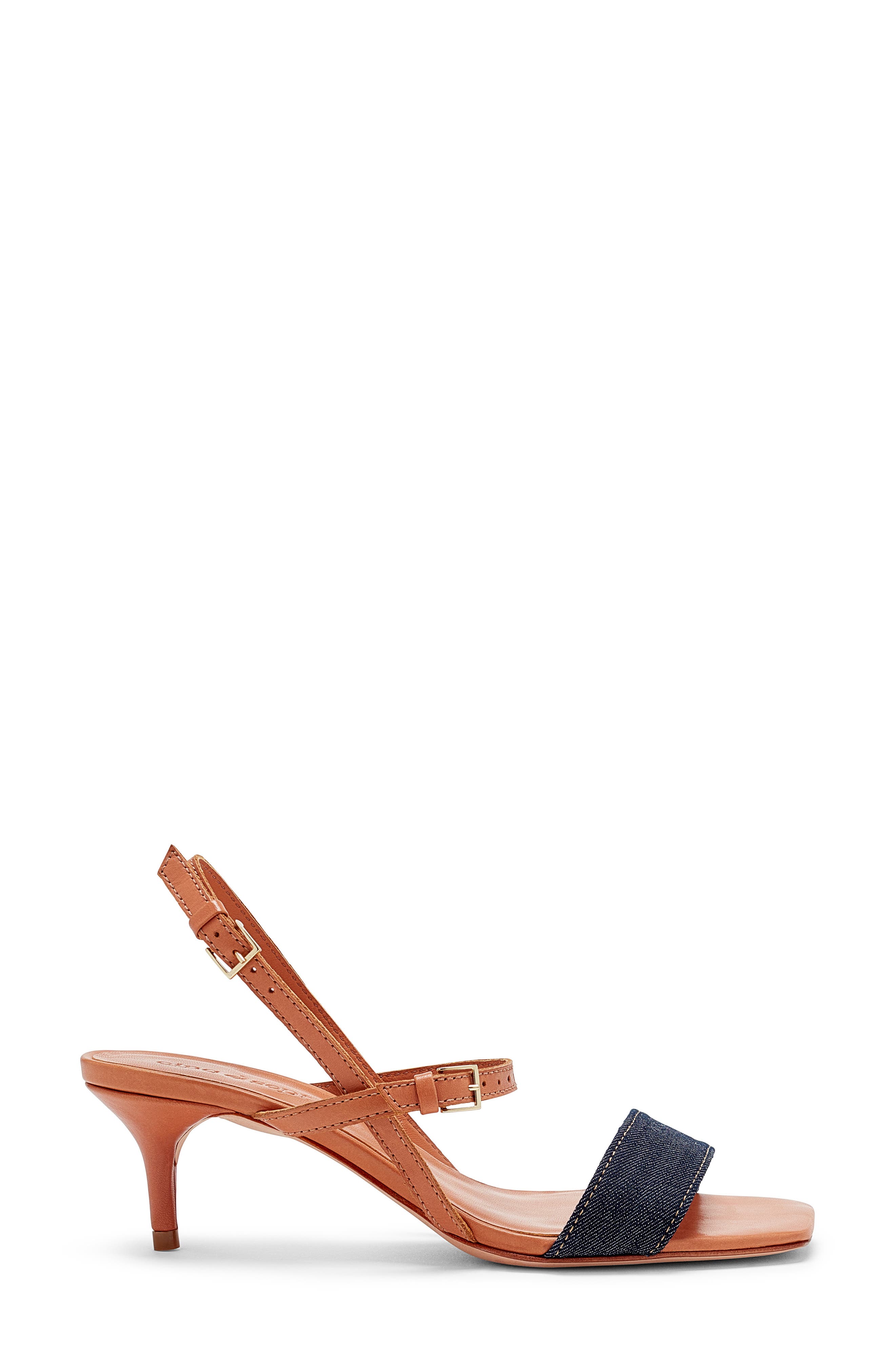 Cinq à Sept Sophie Ankle Strap Sandal, Alternate, color, Indigo/Saddle