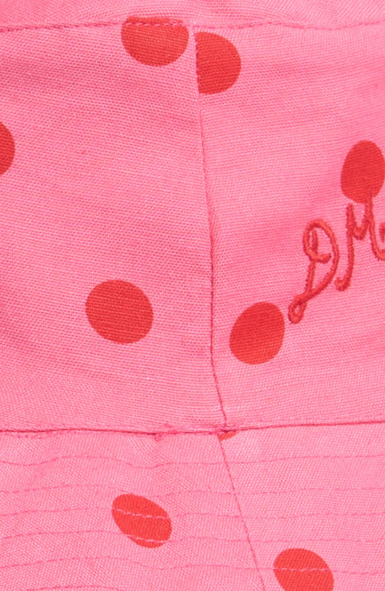 Damson Madder Polka Dot Organic Cotton & Linen Sun Hat, Alternate, color, Pink