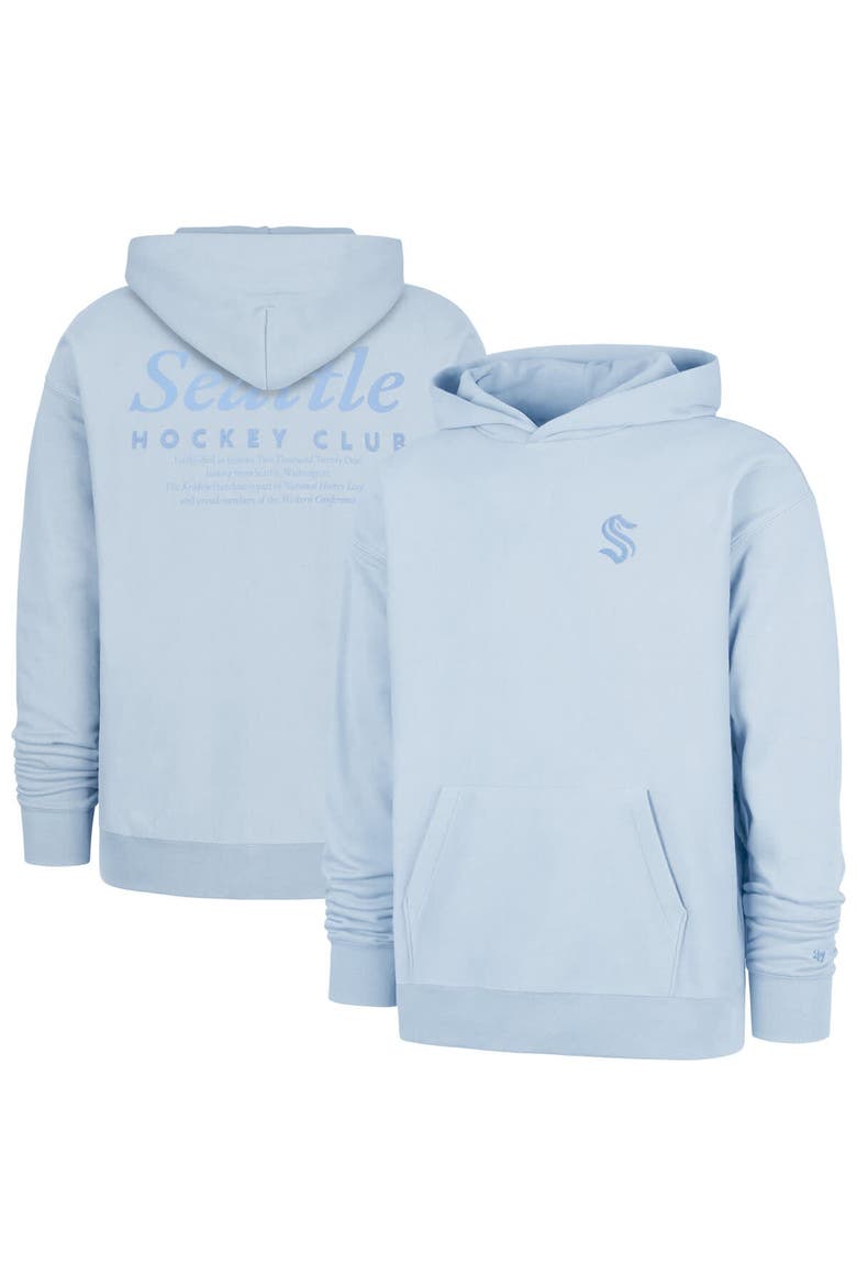 Men's '47  Light Blue Seattle Kraken Foundation Pullover Hoodie, Main, color, Light Blue