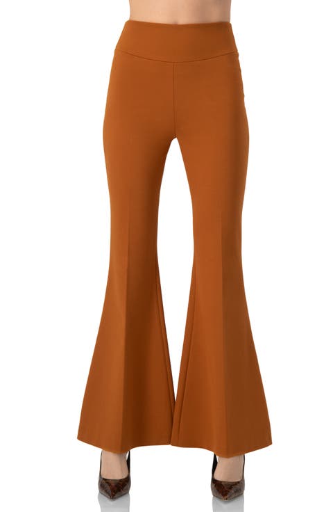 Flared Trousers with Wide Waistband