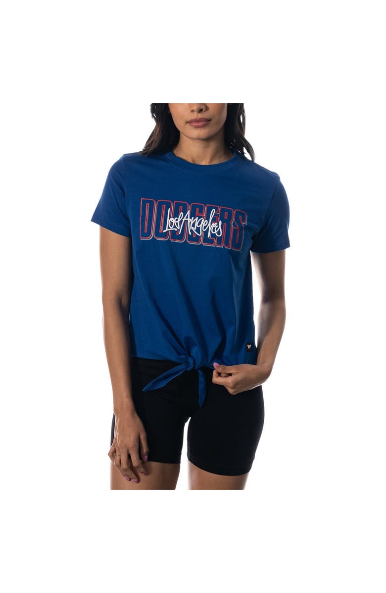 THE WILD COLLECTIVE Women's The Wild Collective Royal Los Angeles Dodgers Twist Front T-Shirt, Main, color, Royal