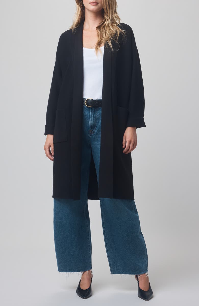 Splendid x @cellajaneblog Sleek Coatigan, Main, color, Black