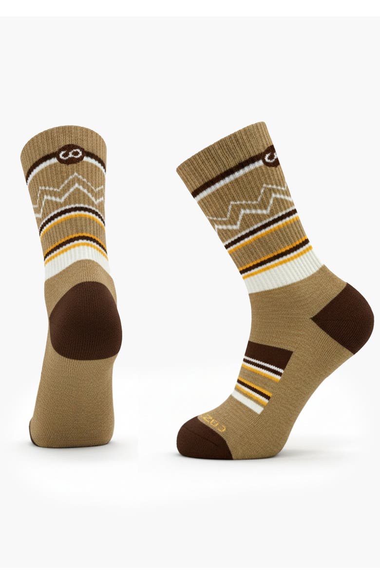 COZY ZERO PerformaWool Midcrew All-season Hike Socks 3 Pack, Alternate, color, Gray / Brown / Blue