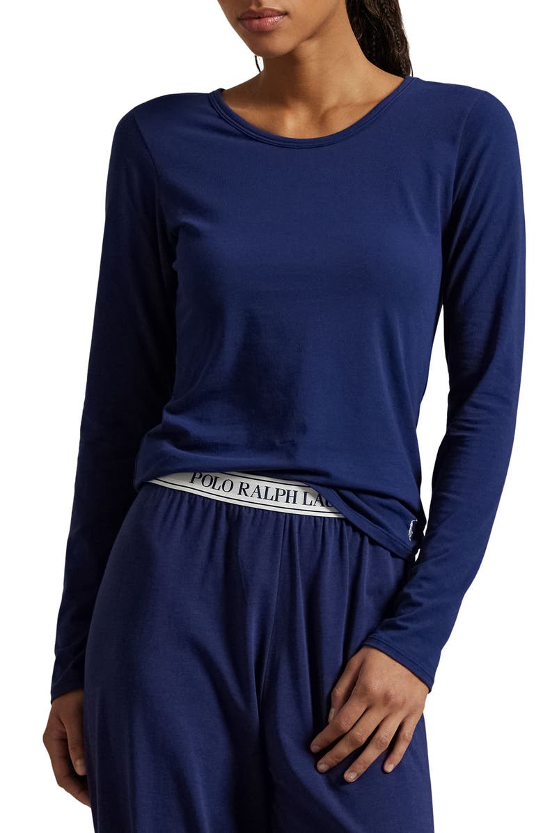 Polo Ralph Lauren Baselayer Stretch Cotton T-Shirt, Main, color, Navy