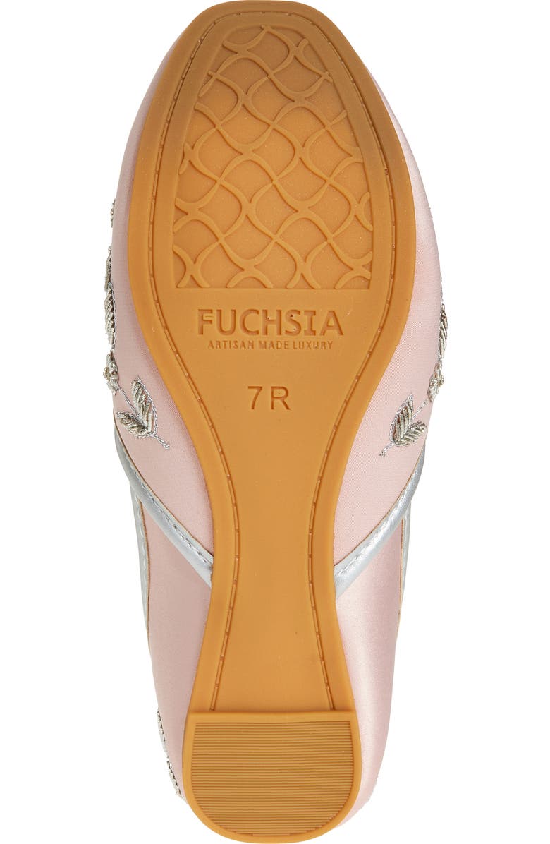 FUCHSIA Amira Floral Embroidered Jutti Flat, Alternate, color, Rosegold