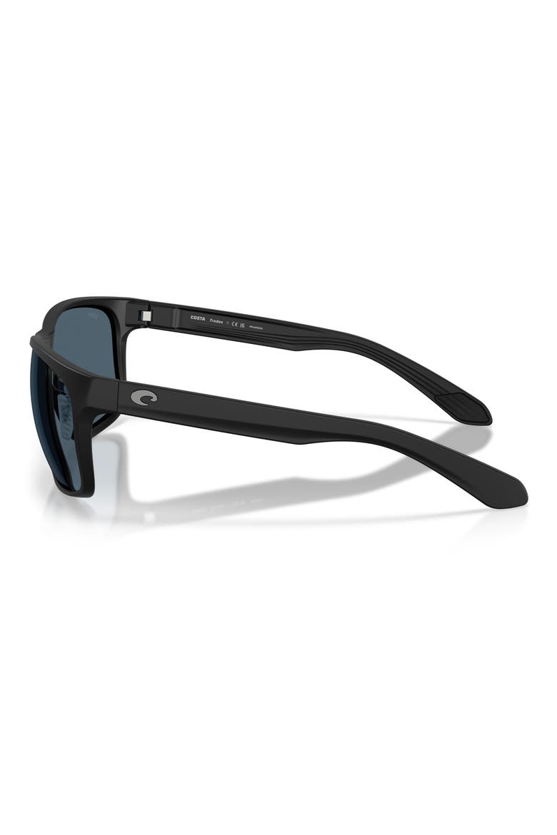Trades 60mm Polarized Square Sunglasses, Alternate, color, MATTE BLACK / GRAY 580P