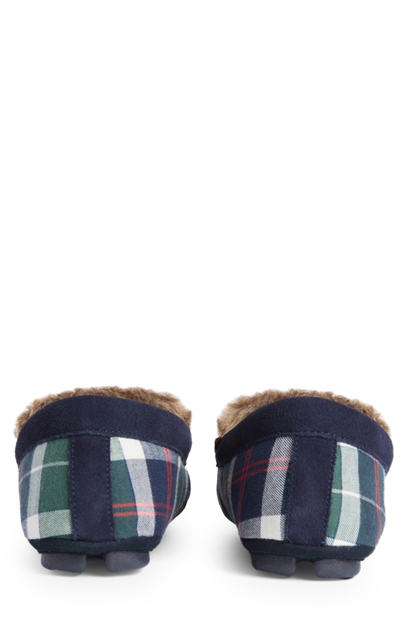 Monty Faux Fur Lined Slipper, Alternate, color, EVERGREEN FESTIVE TARTAN