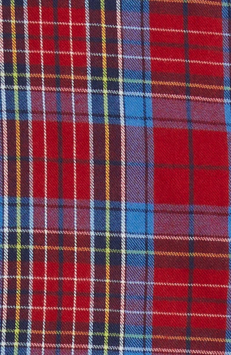 Nordstrom Kids
 Plaid Flannel Pajamas, Alternate, color, Red- Navy Sleep Plaid