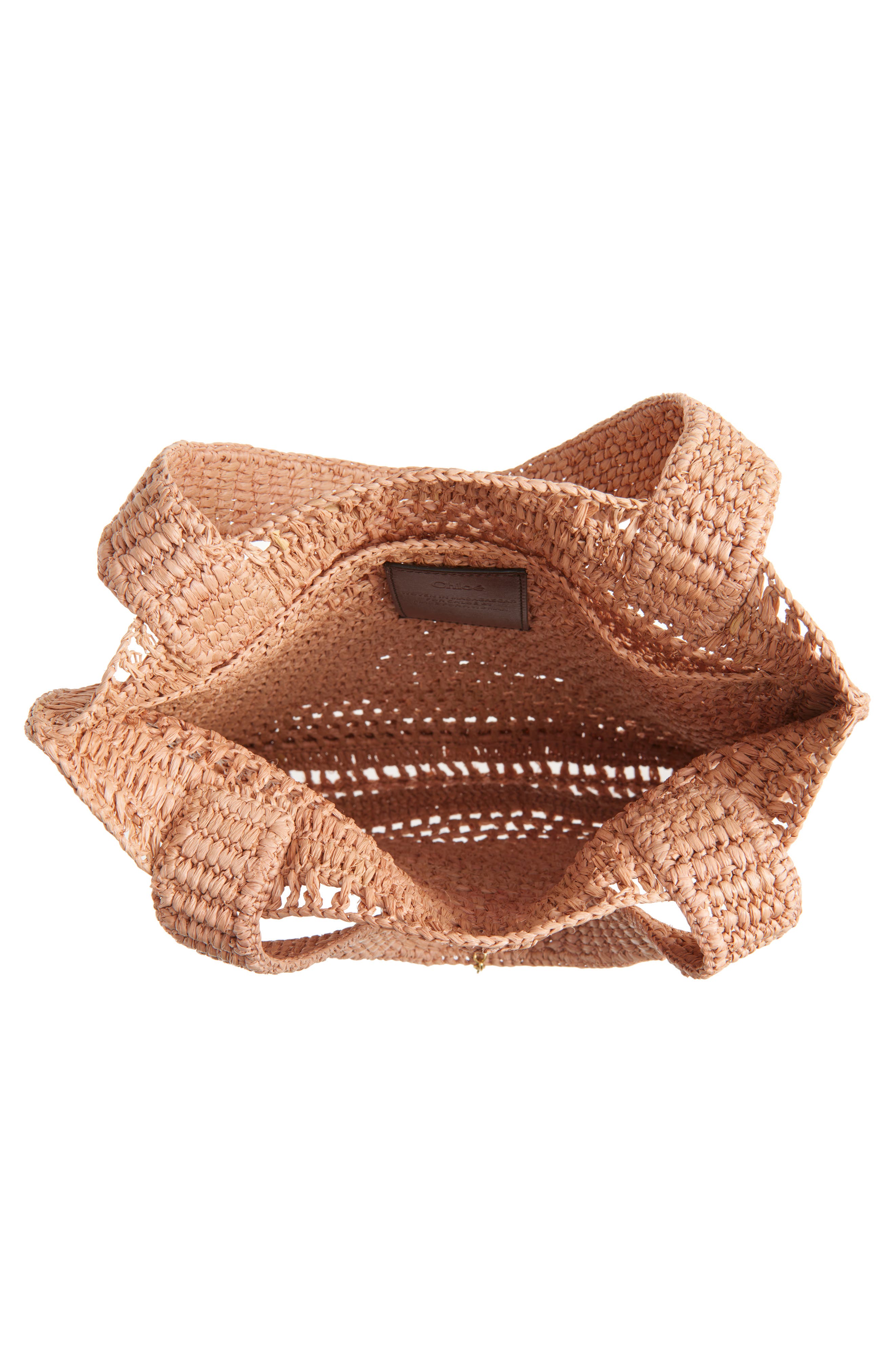 Summer Banana Crochet Raffia Tote Bag, Alternate, color, SUMMERY BEIGE