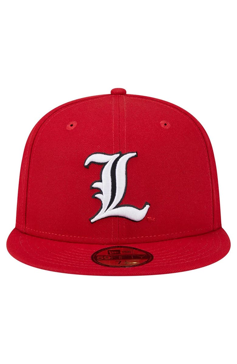New Era Men's New Era Red Louisville Cardinals 59FIFTY Fitted Hat, Alternate, color, Red