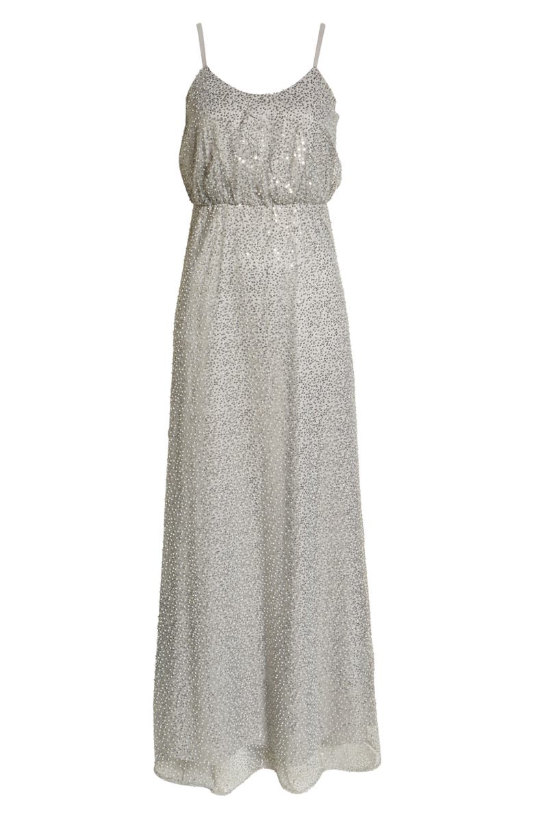 Chi Chi London Sequined Maxi Gown, Alternate, color, 