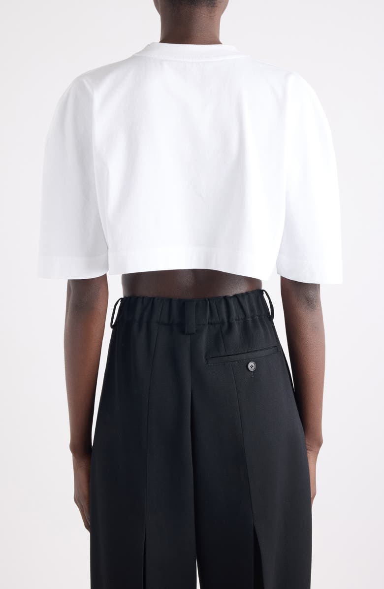 Givenchy Tape Logo Cocoon Crop T-Shirt, Alternate, color, White