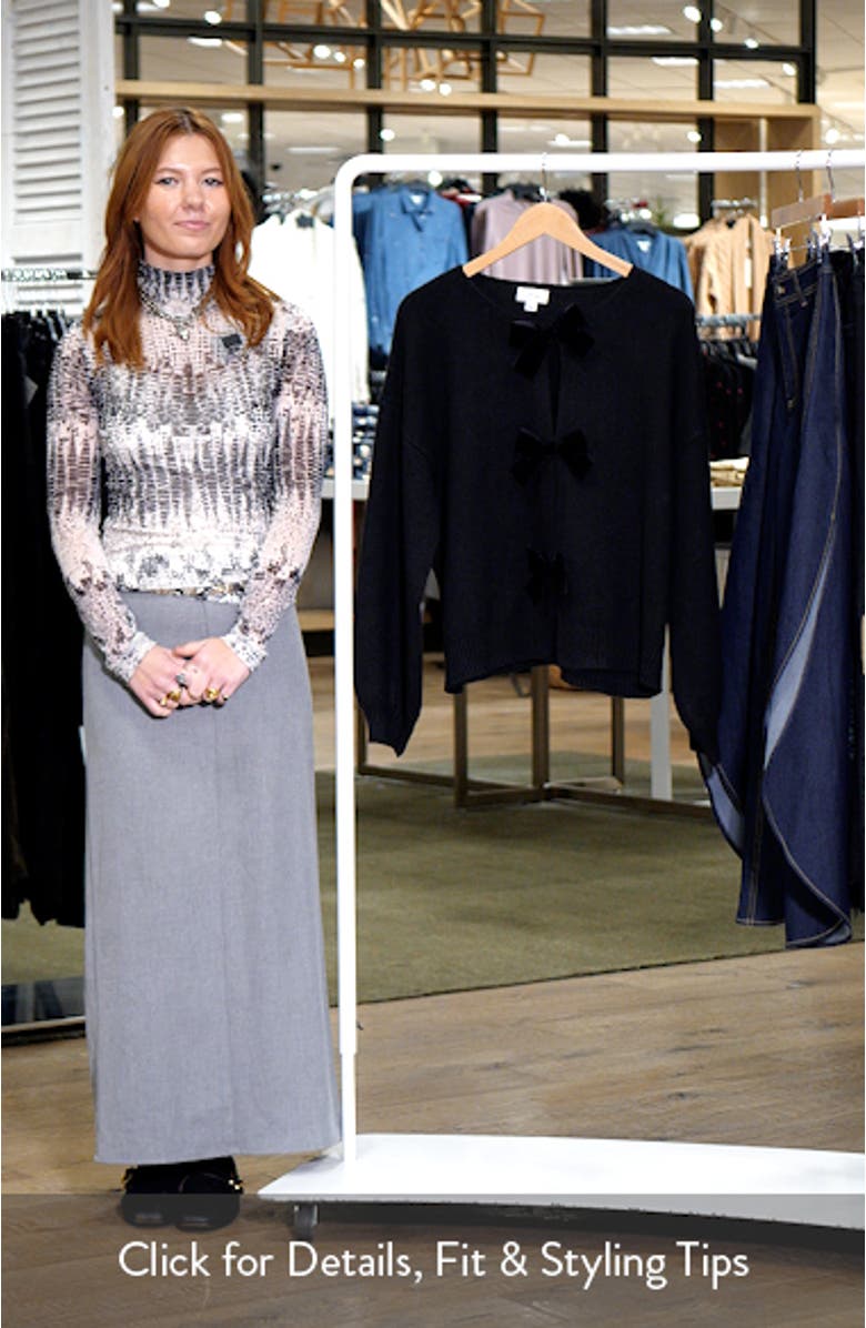 Bow Accent Cardigan, sales video thumbnail