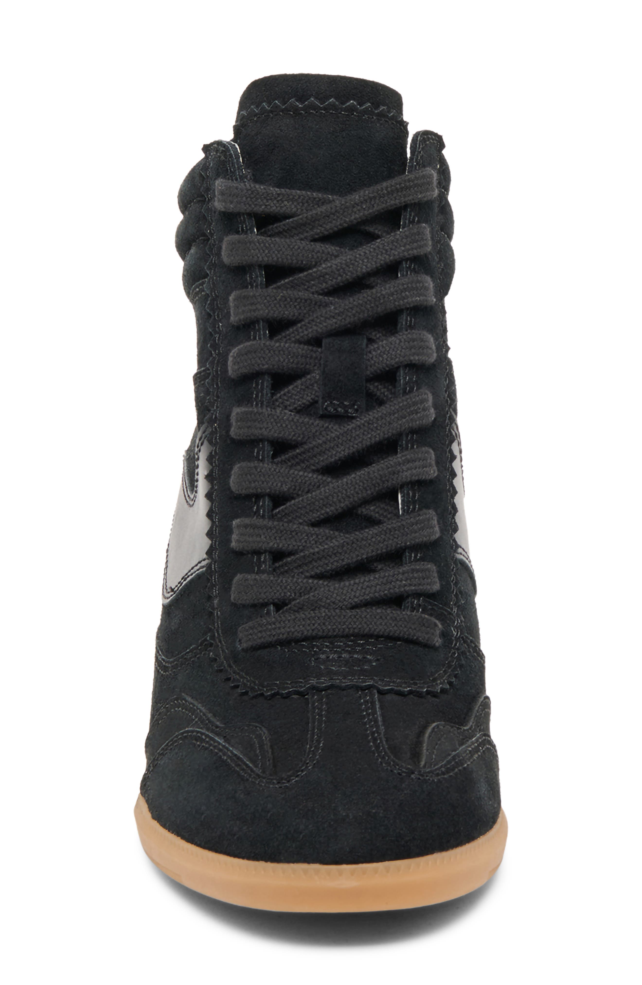 Dolce Vita Issac High Top Wedge Sneaker, Alternate, color, Onyx Suede