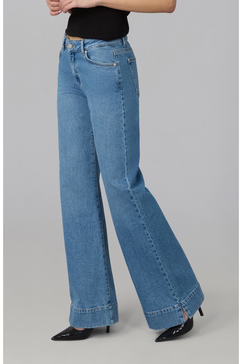 Knox Mid Rise Comfort Flare Jeans, Alternate, color, Sunwashed Indigo
