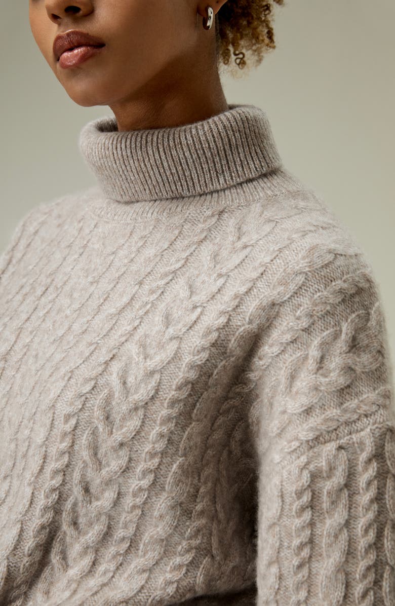 Lilysilk Cashmere Cable Knit Jumper Sweater for Women, Alternate, color,