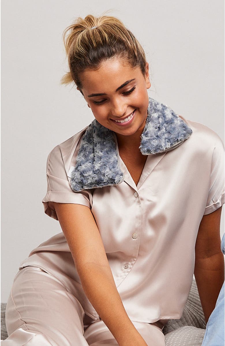 Warmies Curly Plush Neck Wrap, Main, color, Meduim Gray