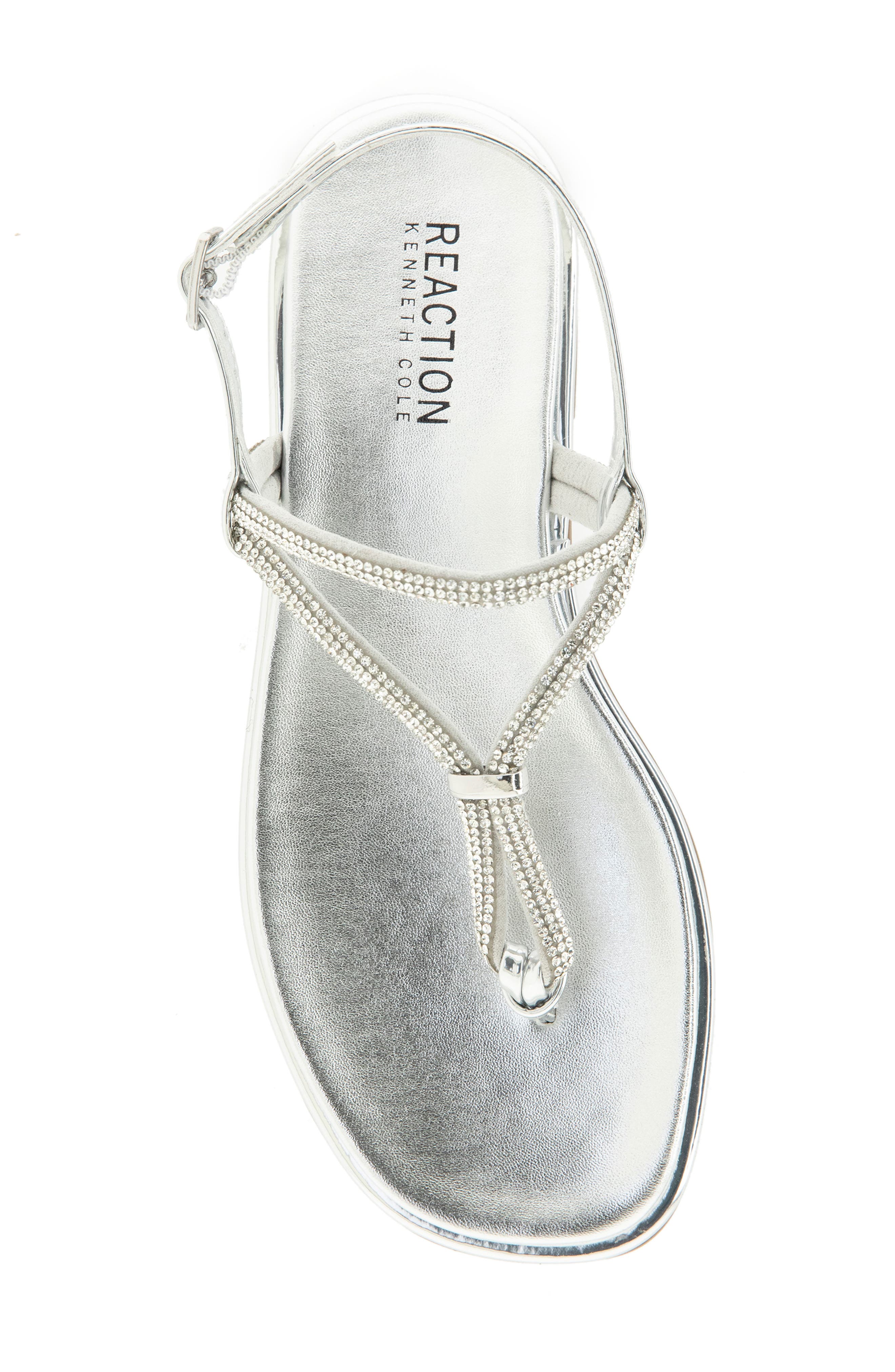 Reaction Kenneth Cole Wali Crystal Sandal, Alternate, color, Silver