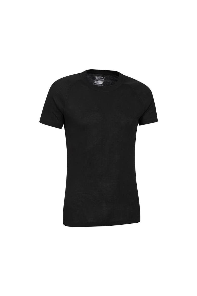 Talus Round Neck Short-Sleeved Thermal Top, Alternate, color, Black