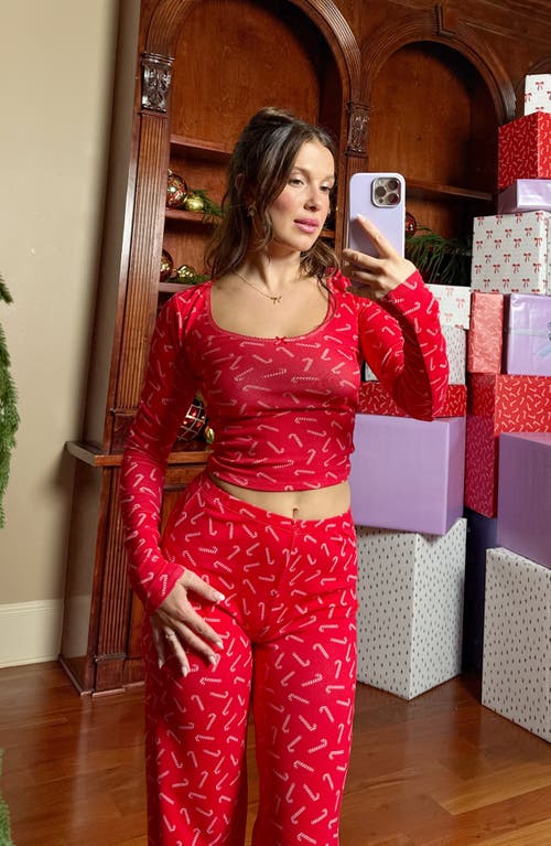 Florence By Mills Holidaze Rib Sleep Top In Pink