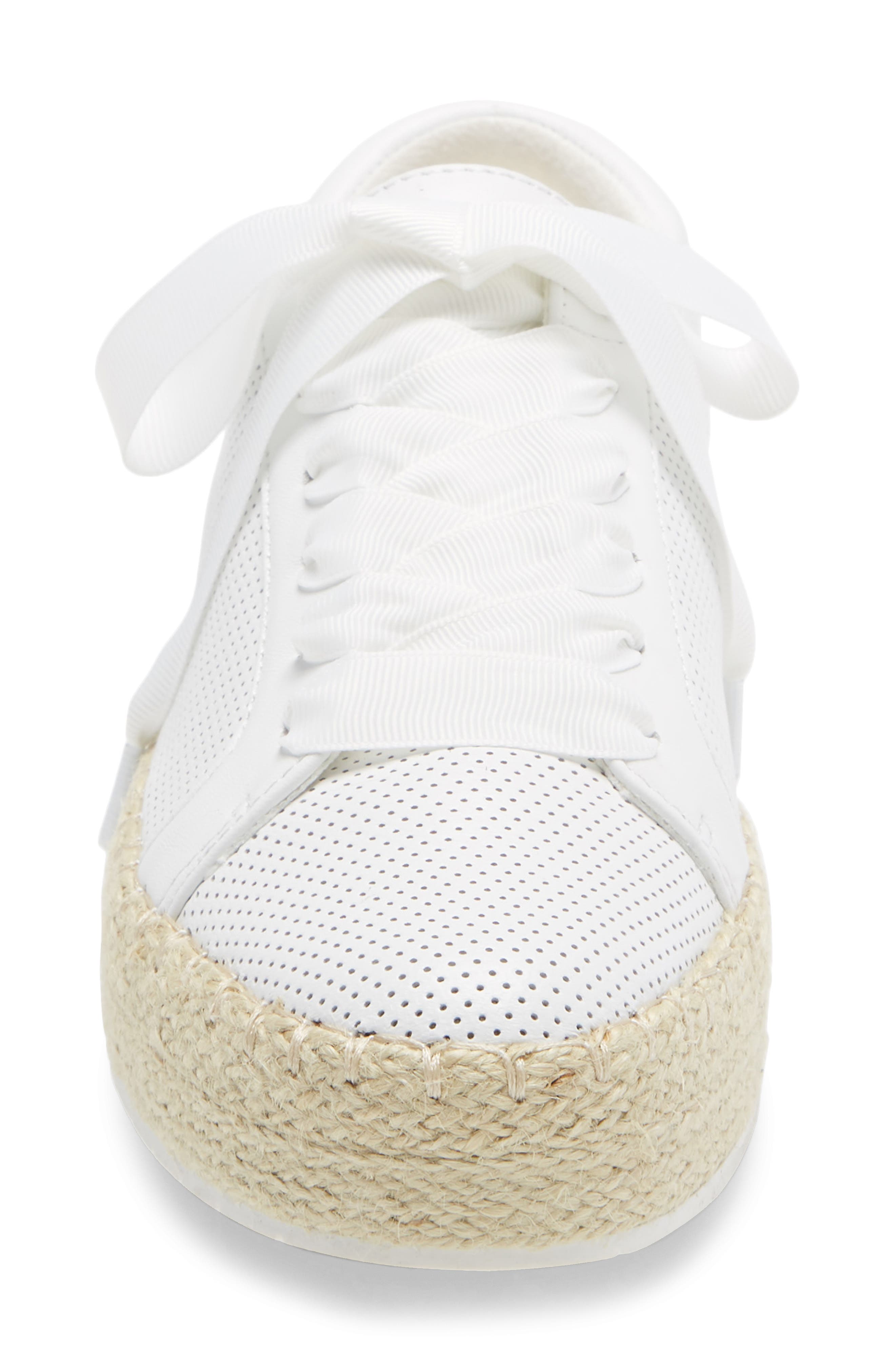 Kamspadrille Platform Sneaker, Alternate, color, WHITE LEATHER