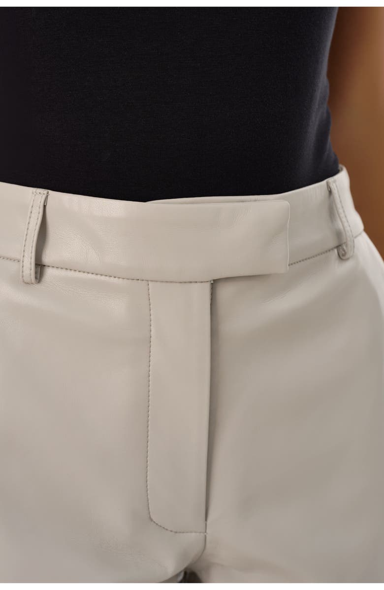 LAMARQUE KALDIE | Recycled Leather Trouser Short, Alternate, color, Dove