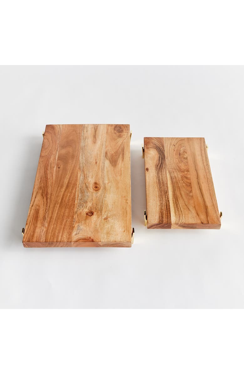 Napa Home & Garden Cherie Stand Serving Boards Set of 2, Alternate, color, Brown