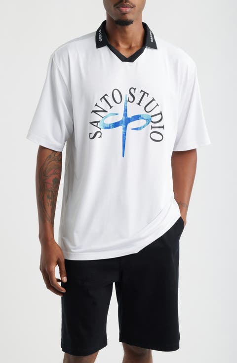 Curved Logo Club Jersey Polo