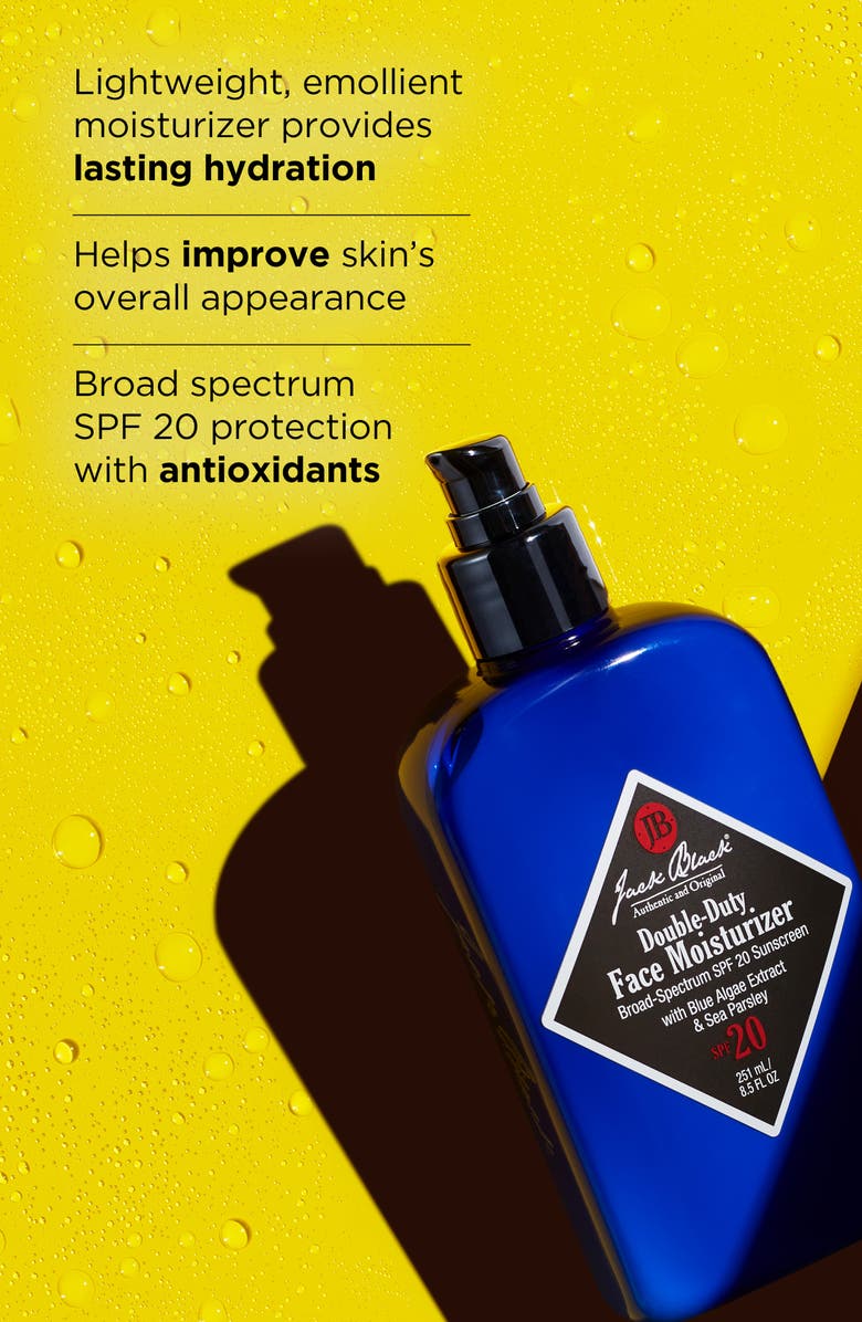 Jack Black Luxury Size Double-Duty Face Moisturizer SPF 20 $155 Value, Alternate, color, 