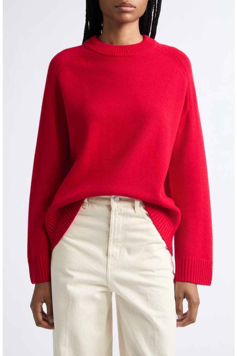 Riley Wool & Cashmere Sweater, Main, color, RED