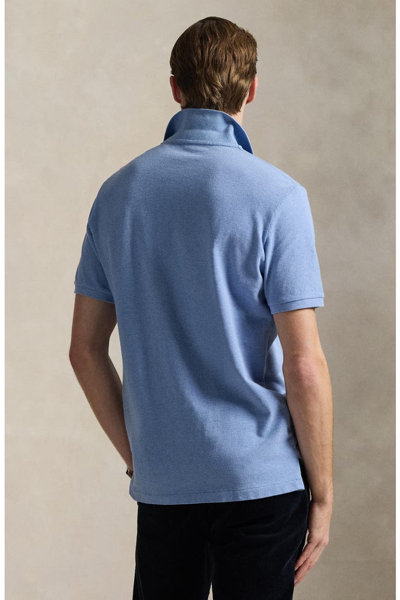 The Iconic Cotton Piqué Polo, Alternate, color, ISLE HEATHER