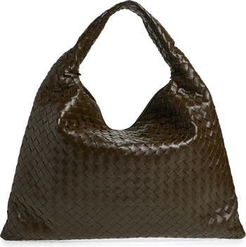Bottega Veneta Large Hop Intrecciato Leather Hobo Bag
