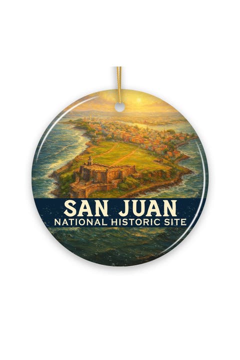 San Juan Coastal Fortress Ceramic Ornament