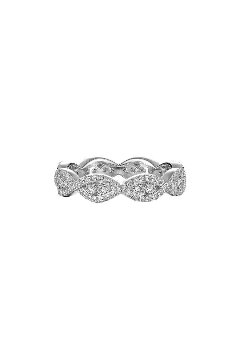 Wave Simulated Diamond Eternity Band, Main, color, WHITE