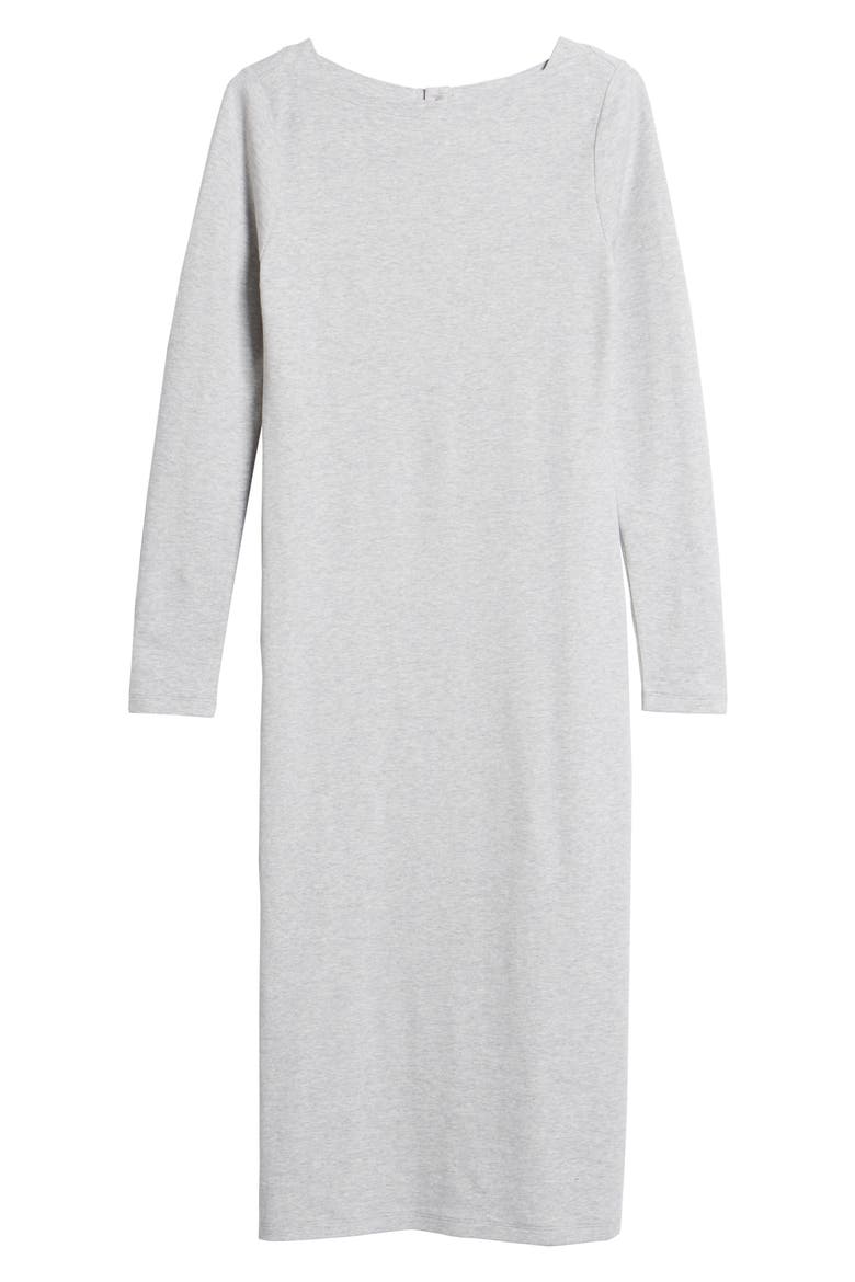 Knit Midi Dress, Alternate, color, GREY LIGHT HEATHER