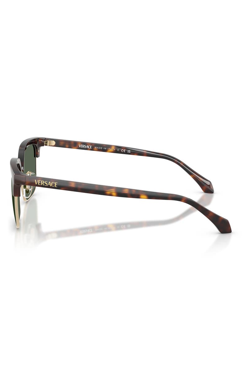 Versace 56mm Square Sunglasses, Alternate, color, Dark Havana/ Dark Green