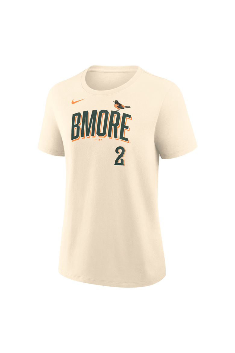 Women's Nike Gunnar Henderson Cream Baltimore Orioles 2026 City Connect Name & Number T-Shirt, Alternate, color, Cream