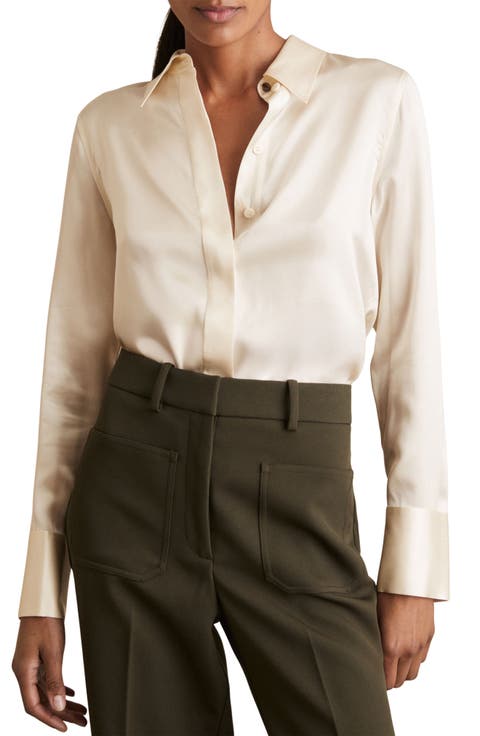 Ameira Silk Button-Up Shirt