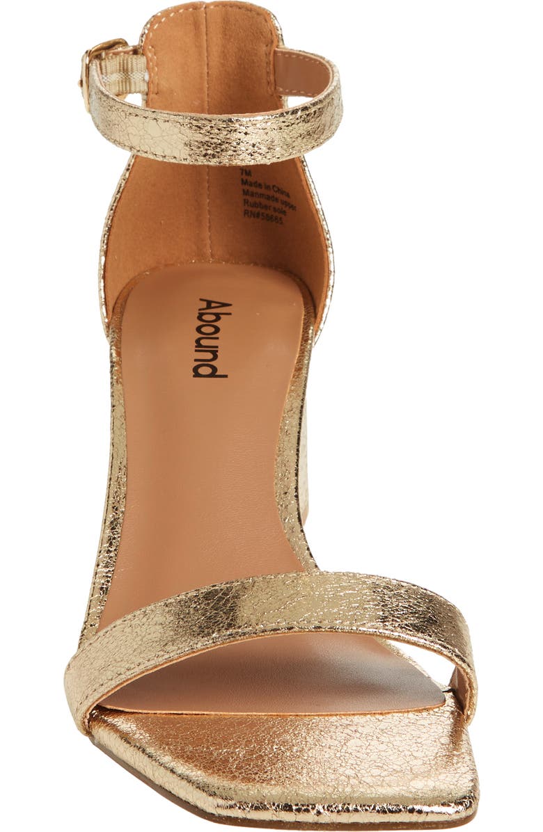 Abound Finn Ankle Strap Sandal, Alternate, color, Gold Crinkle