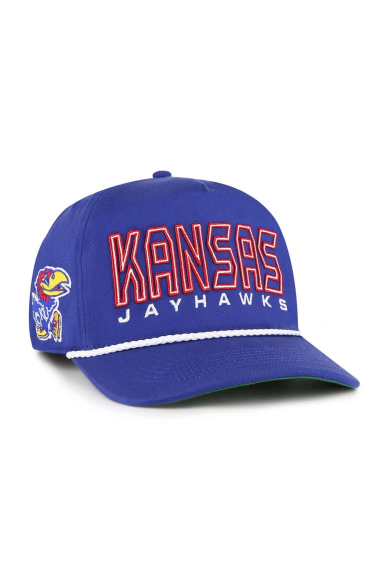 Youth '47 Royal Kansas Jayhawks Byline Hitch Adjustable Hat, Main, color, Royal