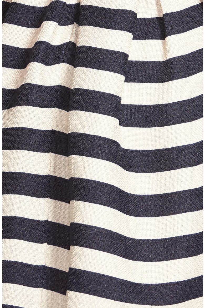 Stripe Fit & Flare Dress, Alternate, color, NAVY/ NATURAL